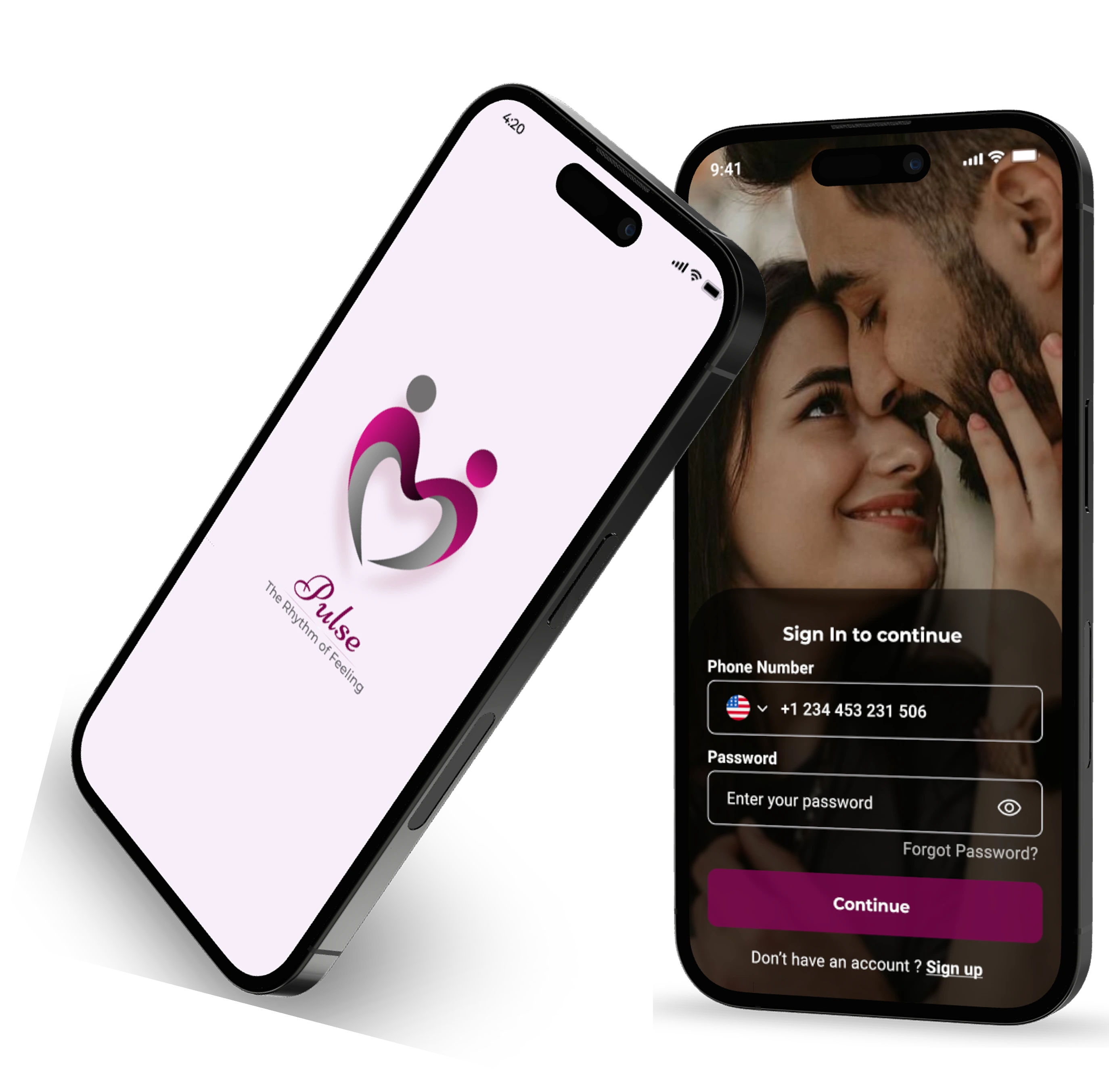 Pulse Social Connection App Screenshots - Dating, Friends & Professional Networking Features on Mobile Phones