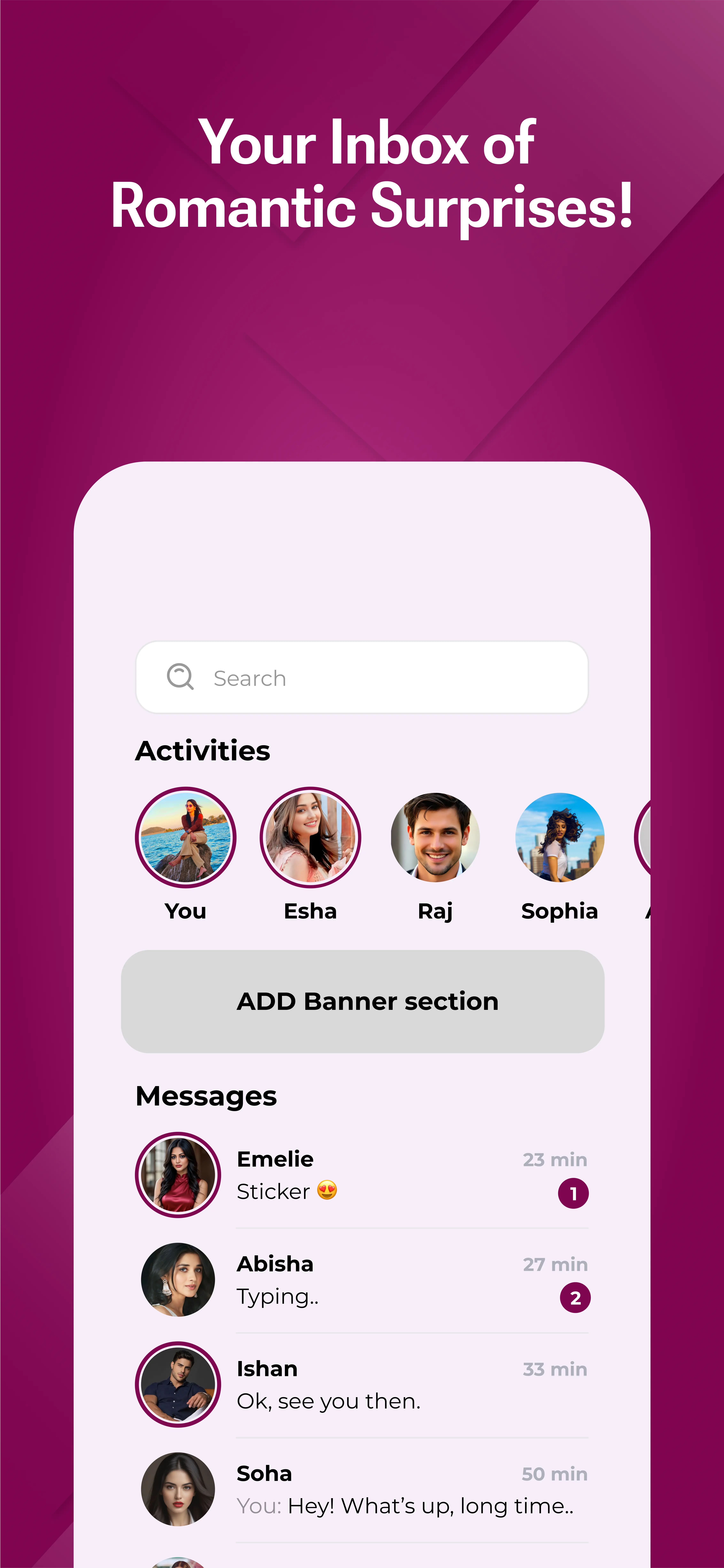 Chat and messaging interface - Connect with matches